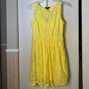 Forever 21 yellow lace dress